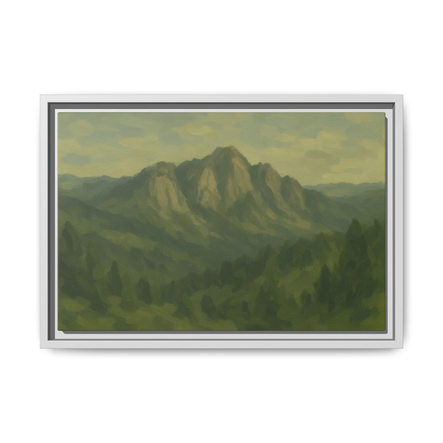 Green Mountains - Framed Canvas