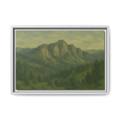 Green Mountains - Framed Canvas