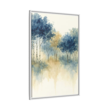 Floating Aspen and Birch Forest - Framed Canvas