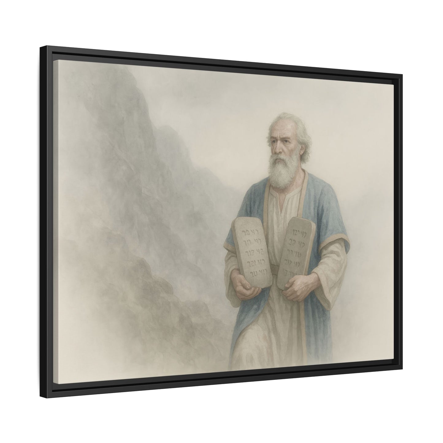 Moses Comes Down from the Mountain - Framed Canvas