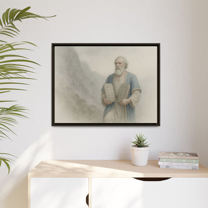 Moses Comes Down from the Mountain - Framed Canvas