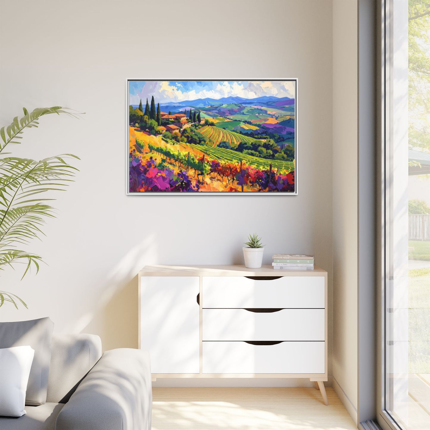 Italian Vineyard - Framed Canvas