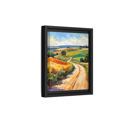 Lazy Country Road #3 - Framed Canvas