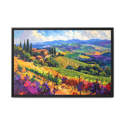 Italian Vineyard - Framed Canvas