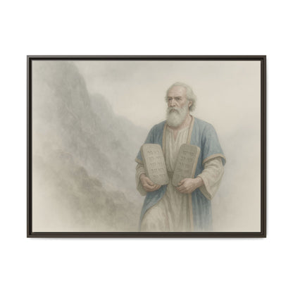 Moses Comes Down from the Mountain - Framed Canvas