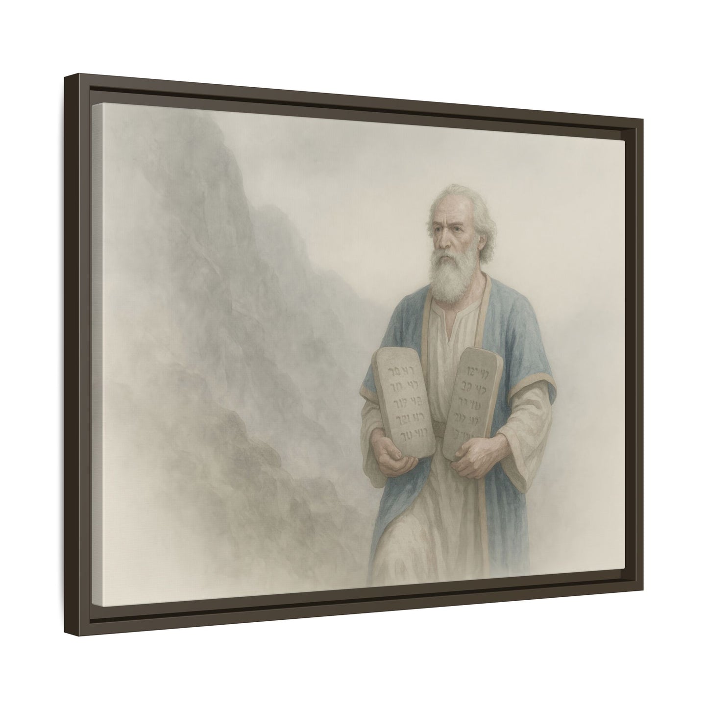 Moses Comes Down from the Mountain - Framed Canvas