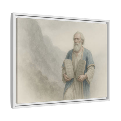 Moses Comes Down from the Mountain - Framed Canvas