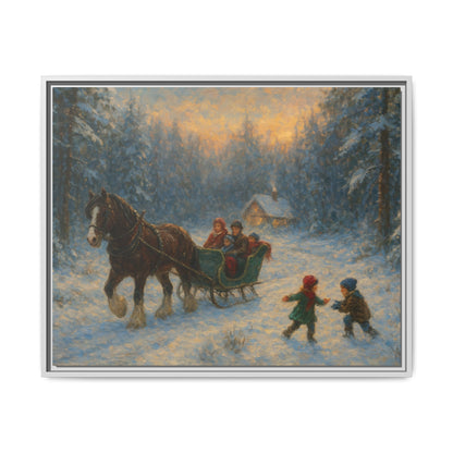 Winter Fun - Framed Canvas