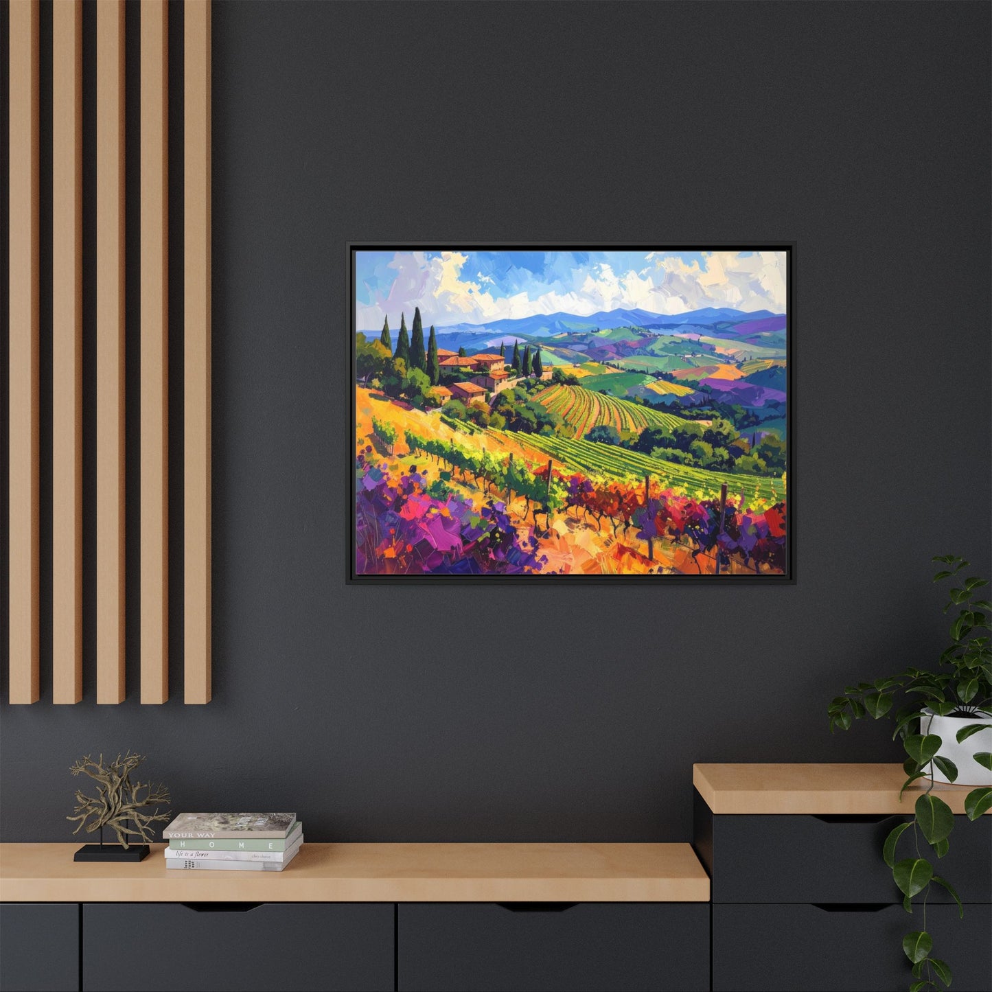 Italian Vineyard - Framed Canvas