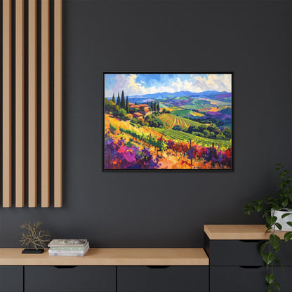 Italian Vineyard - Framed Canvas