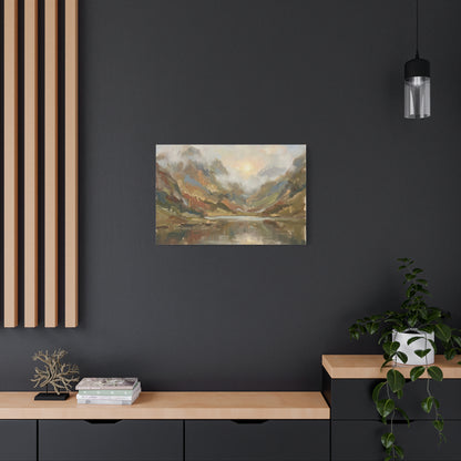 Misty Mountain Lake Canvas
