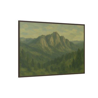 Green Mountains - Framed Canvas