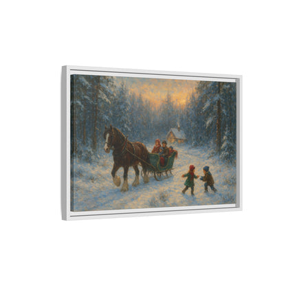 Winter Fun - Framed Canvas