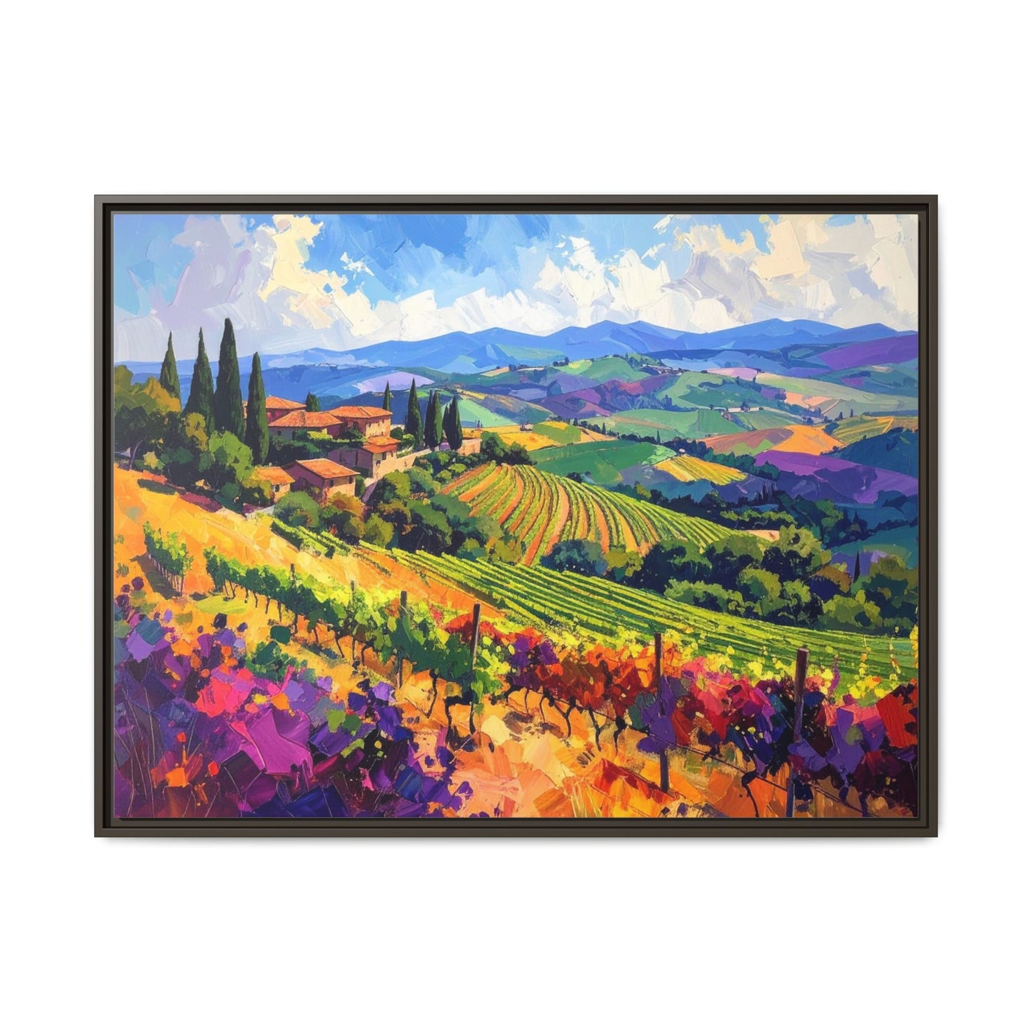 Italian Vineyard - Framed Canvas