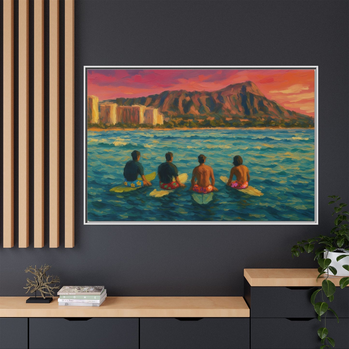A Day On The Water - Framed Canvas