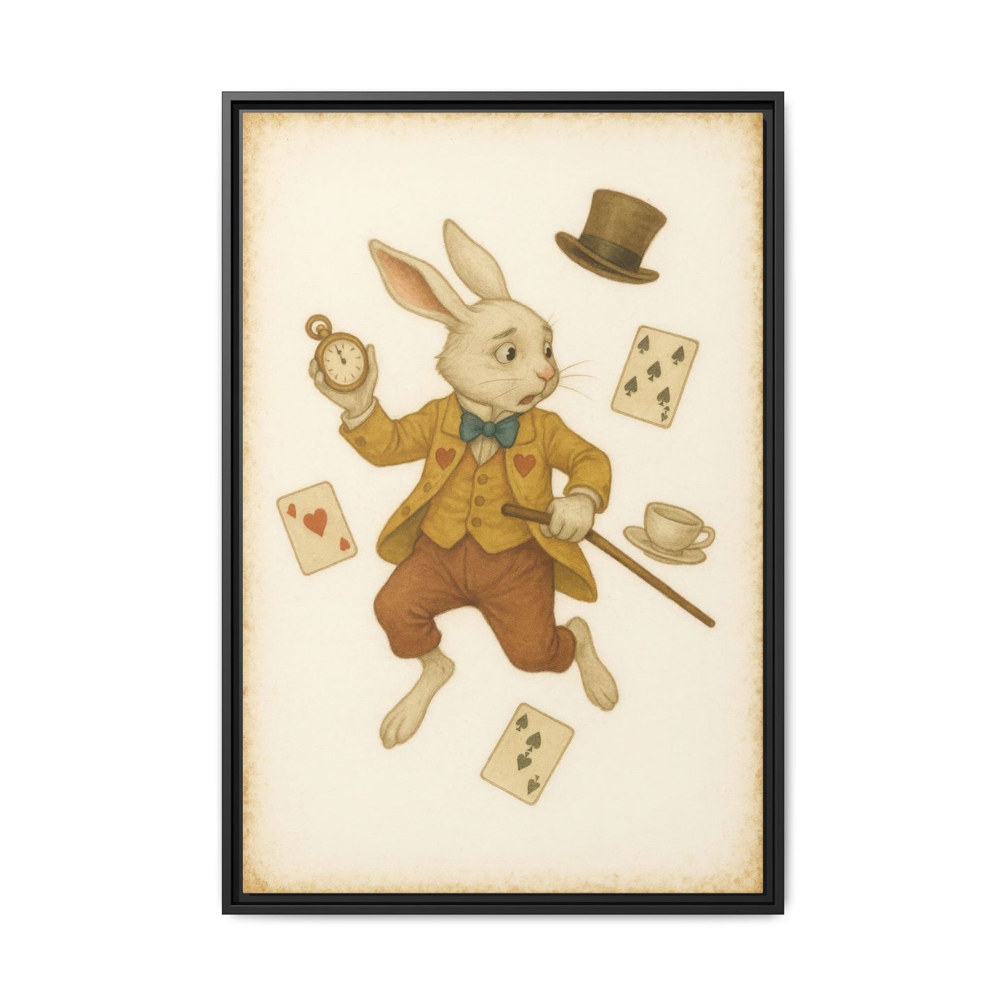 The White Rabbit - Framed Canvas