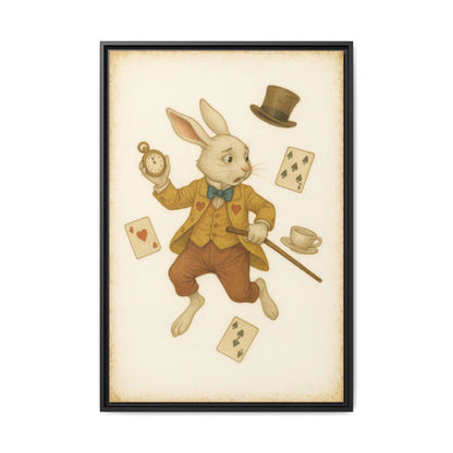 The White Rabbit - Framed Canvas