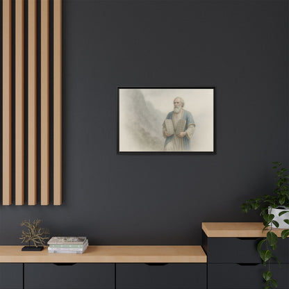 Moses Comes Down from the Mountain - Framed Canvas