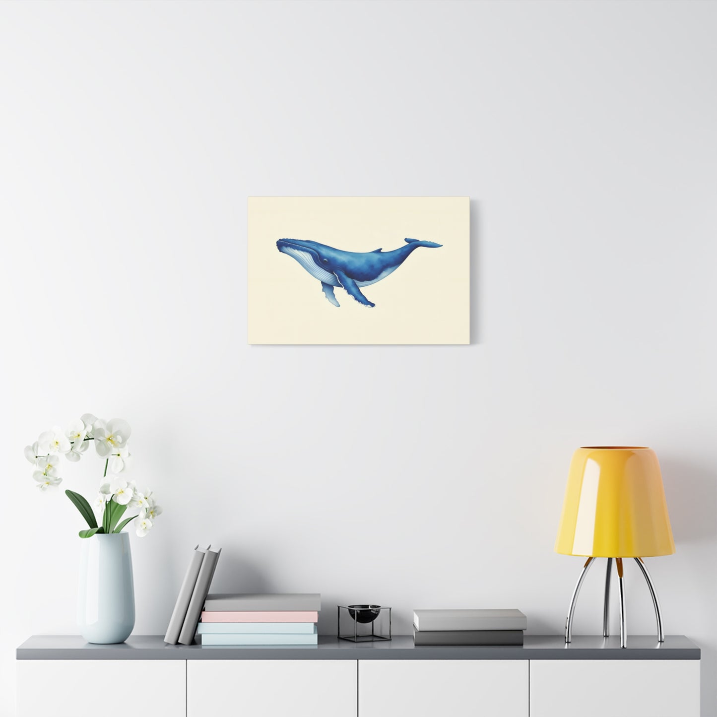Blue Whale Watercolor Canvas
