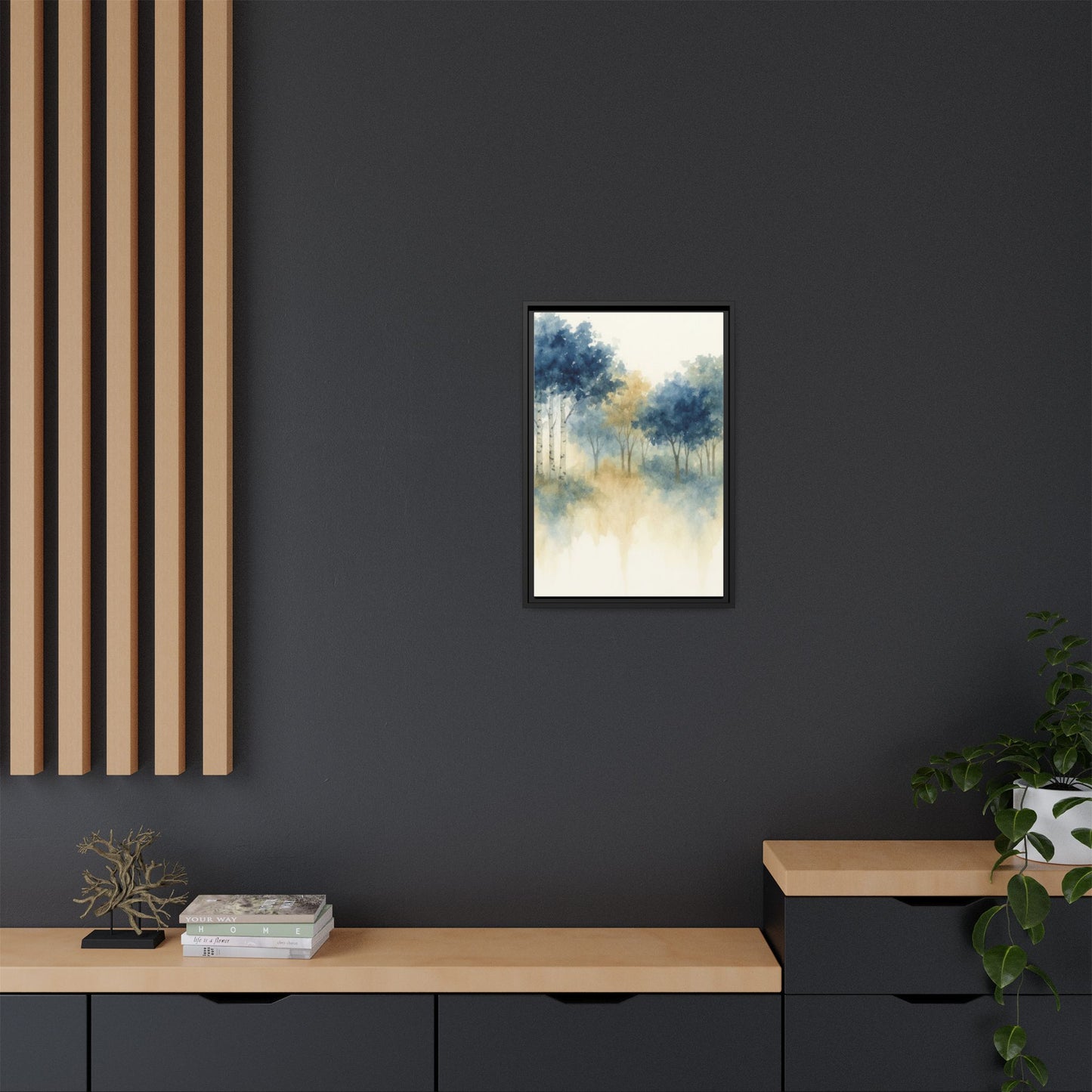 Floating Aspen and Birch Forest - Framed Canvas