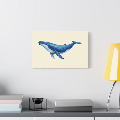 Blue Whale Watercolor Canvas