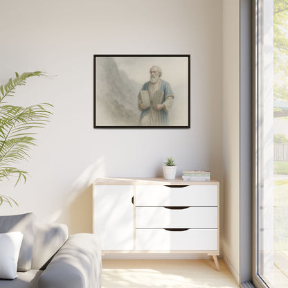 Moses Comes Down from the Mountain - Framed Canvas
