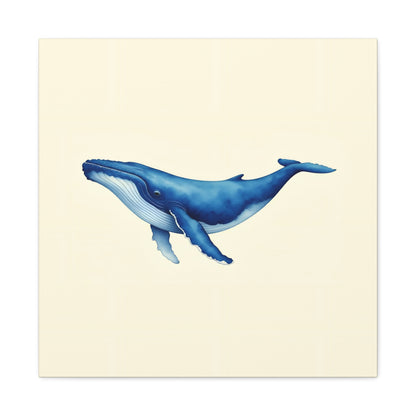 Blue Whale Watercolor Canvas