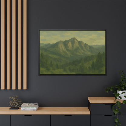 Green Mountains - Framed Canvas