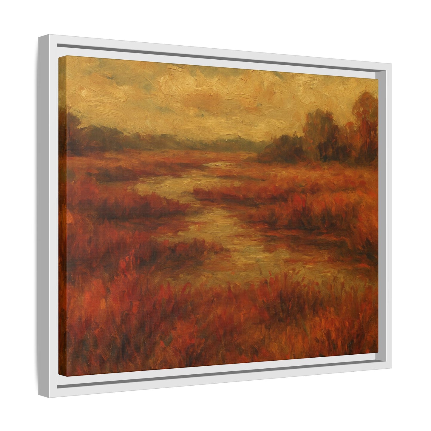 Fall Marsh - Framed Canvas