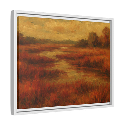 Fall Marsh - Framed Canvas