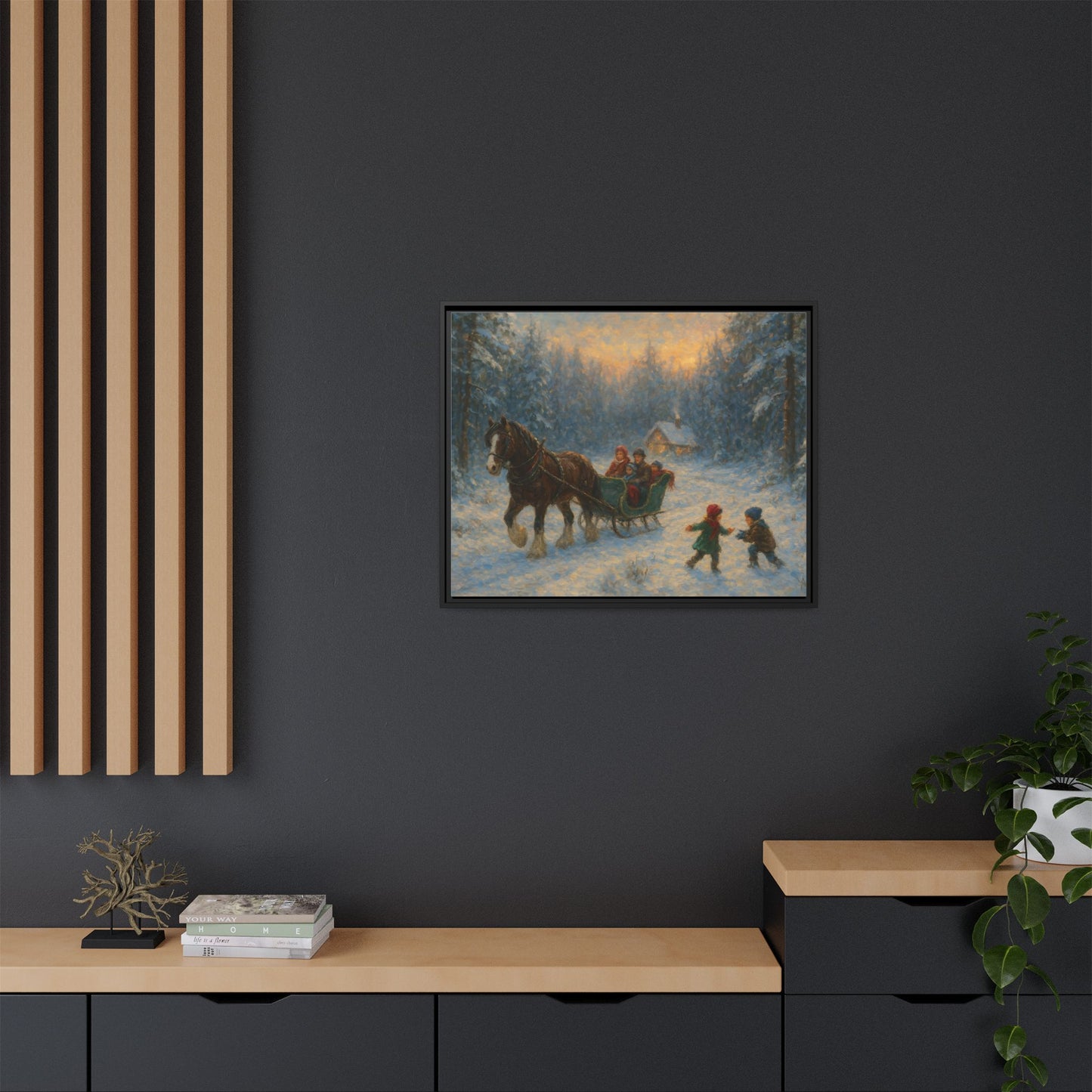 Winter Fun - Framed Canvas