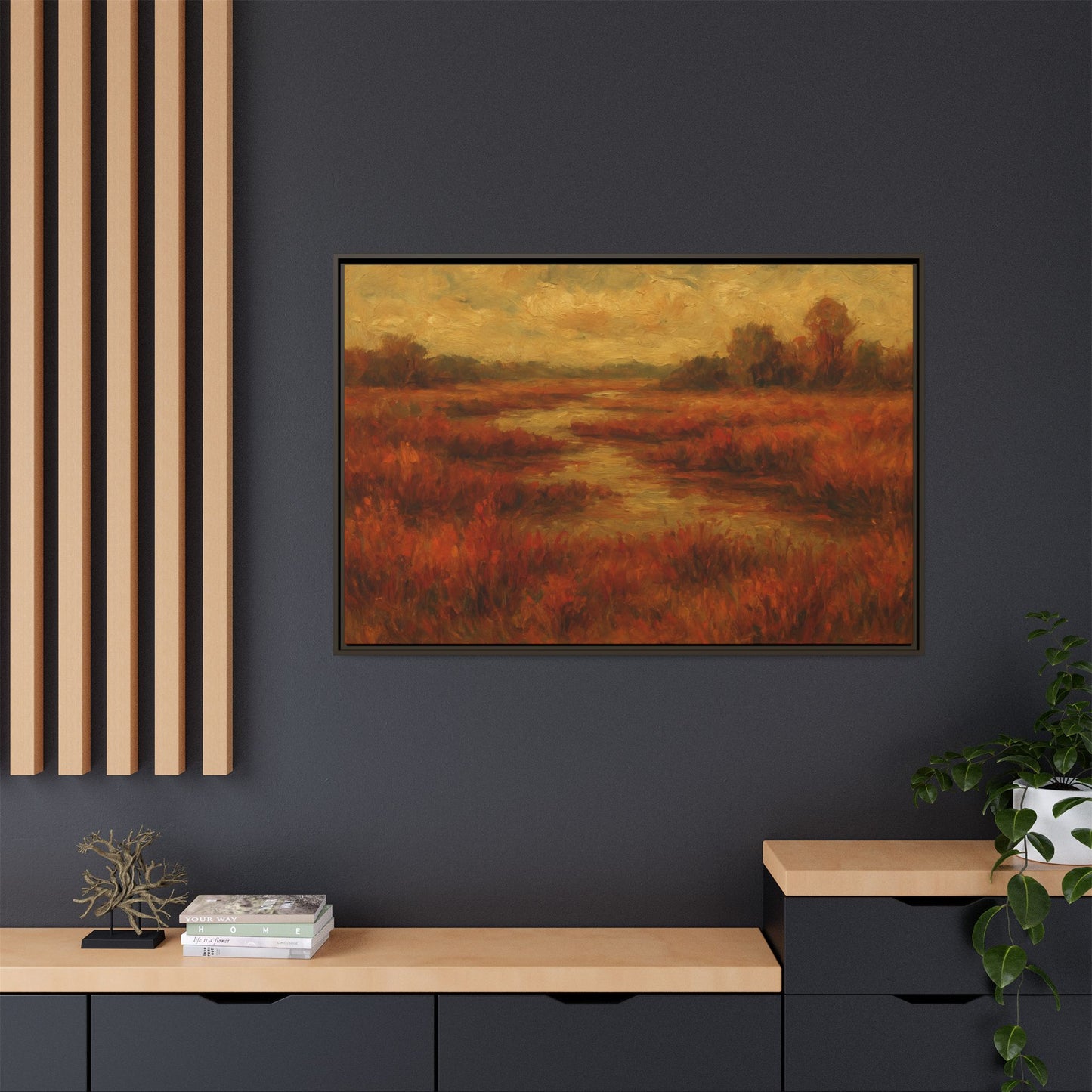 Fall Marsh - Framed Canvas