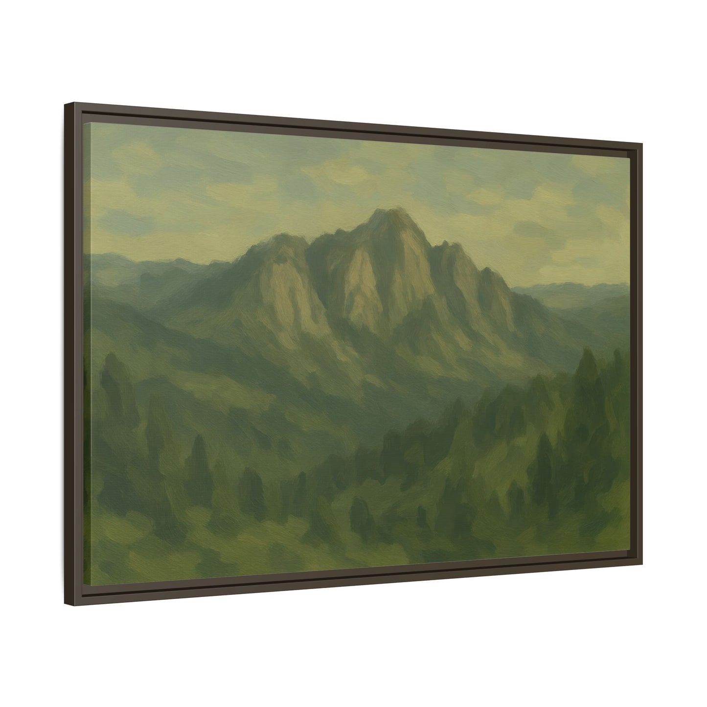 Green Mountains - Framed Canvas