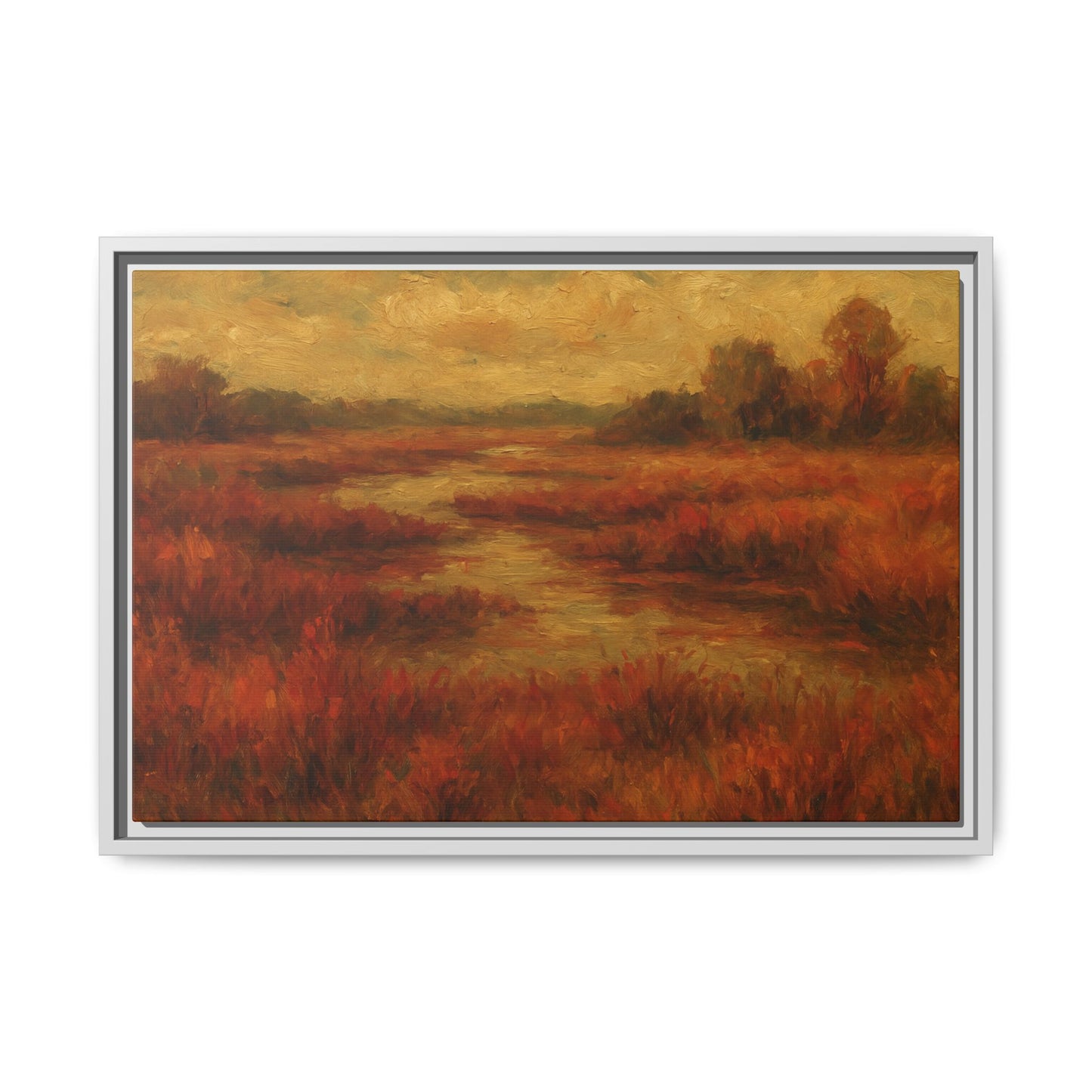 Fall Marsh - Framed Canvas