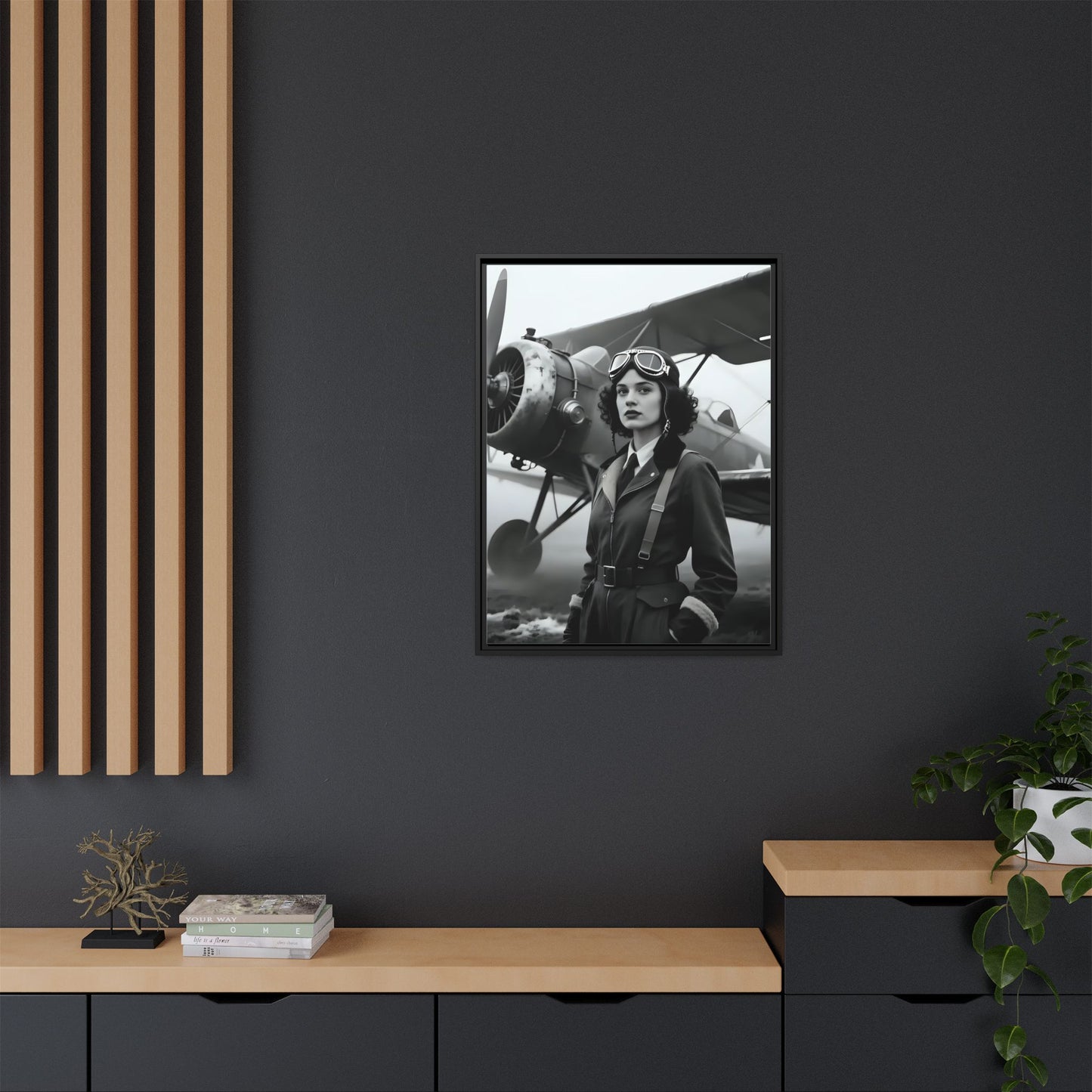 Lady of the Sky - Framed Canvas