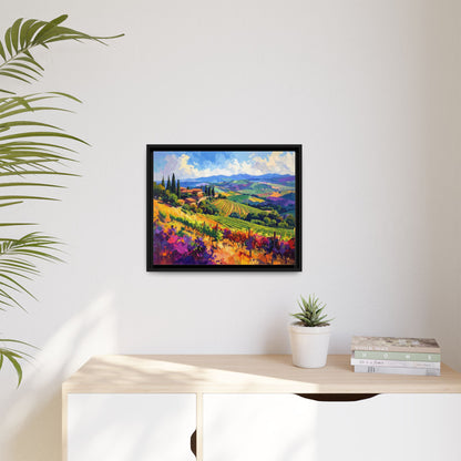 Italian Vineyard - Framed Canvas