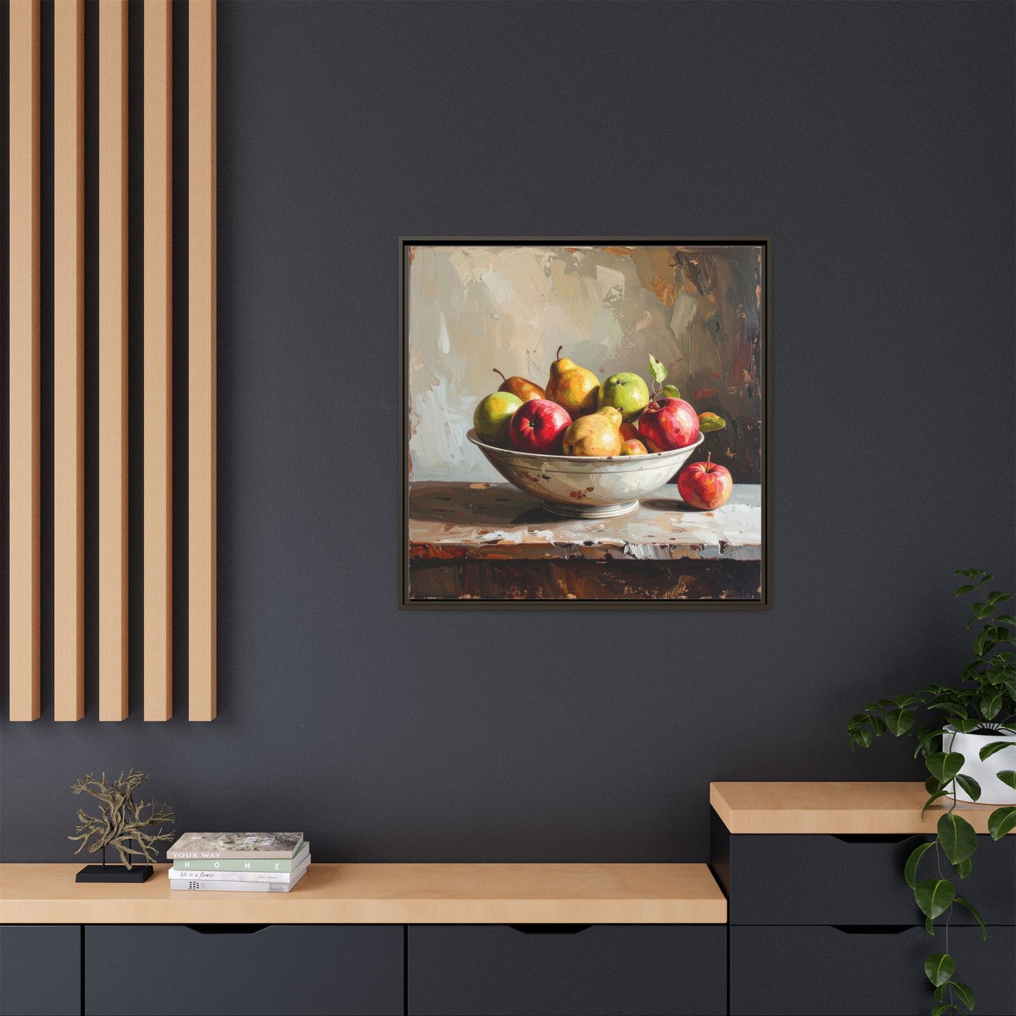 Farmhouse Fruit Bowl - Framed Canvas