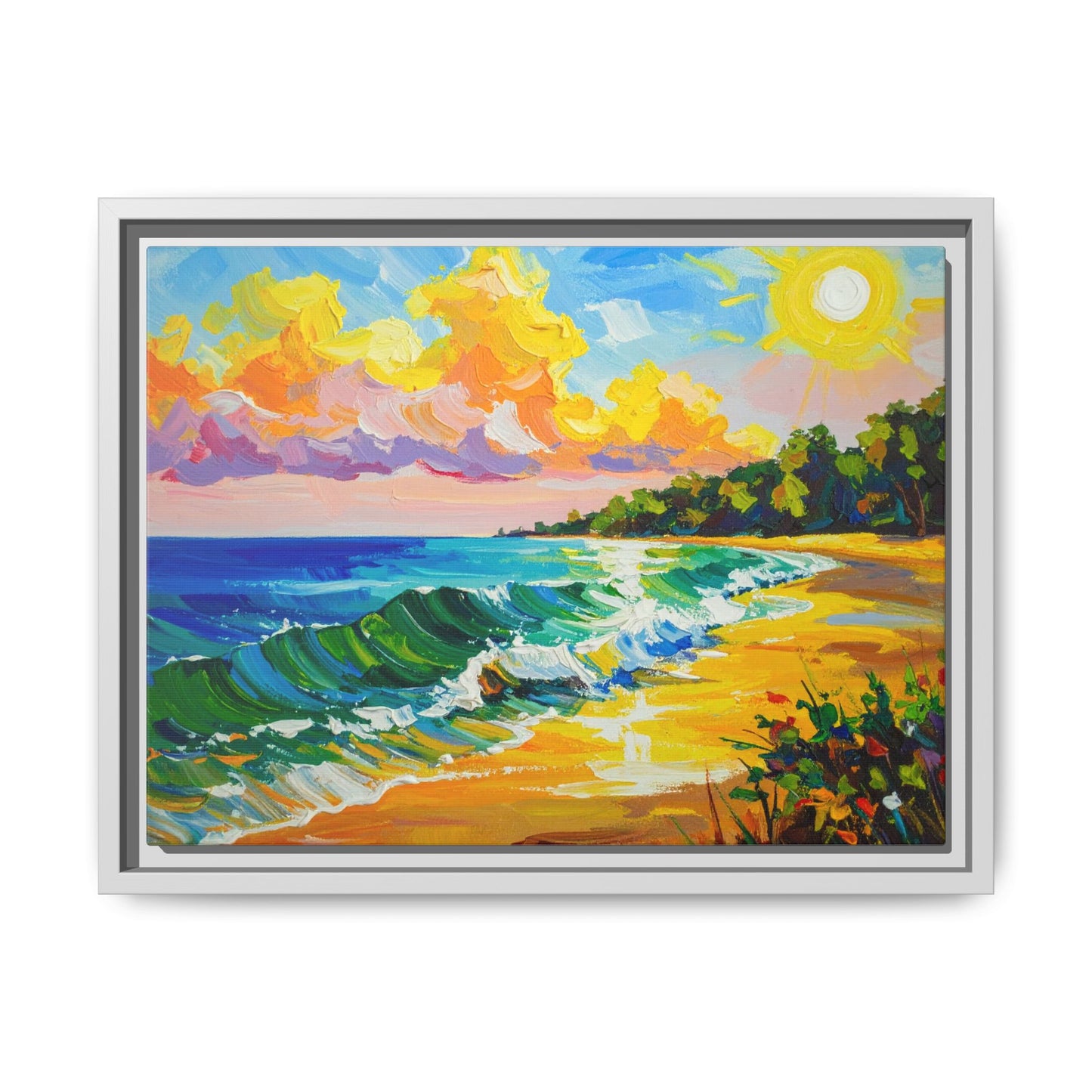 Tranquil Seascape- Framed Canvas