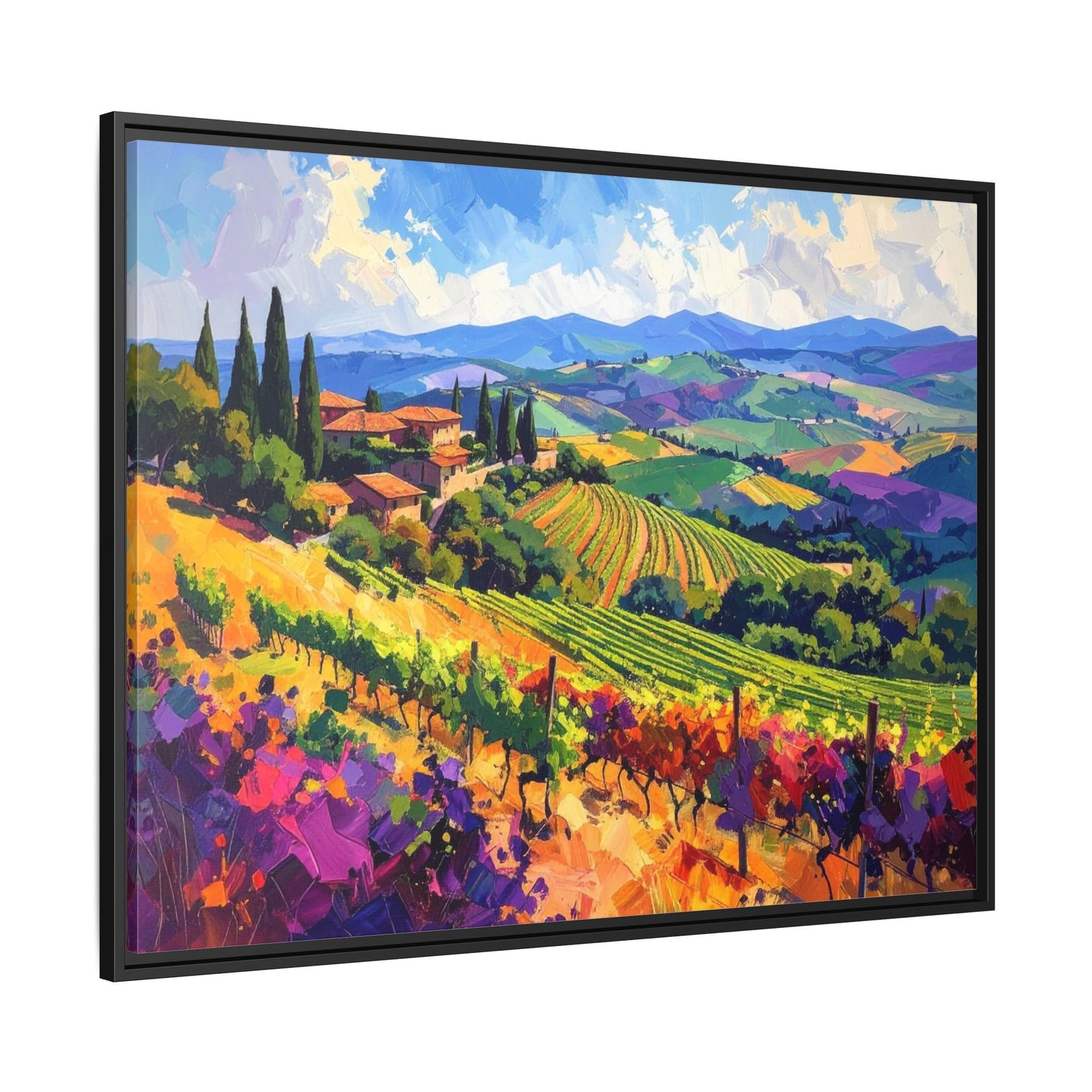 Italian Vineyard - Framed Canvas