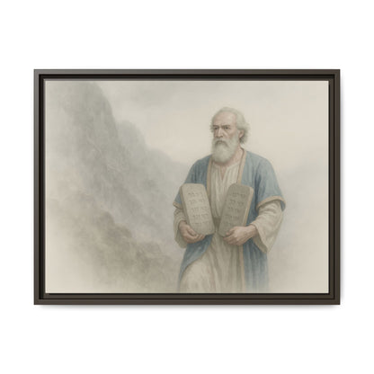 Moses Comes Down from the Mountain - Framed Canvas