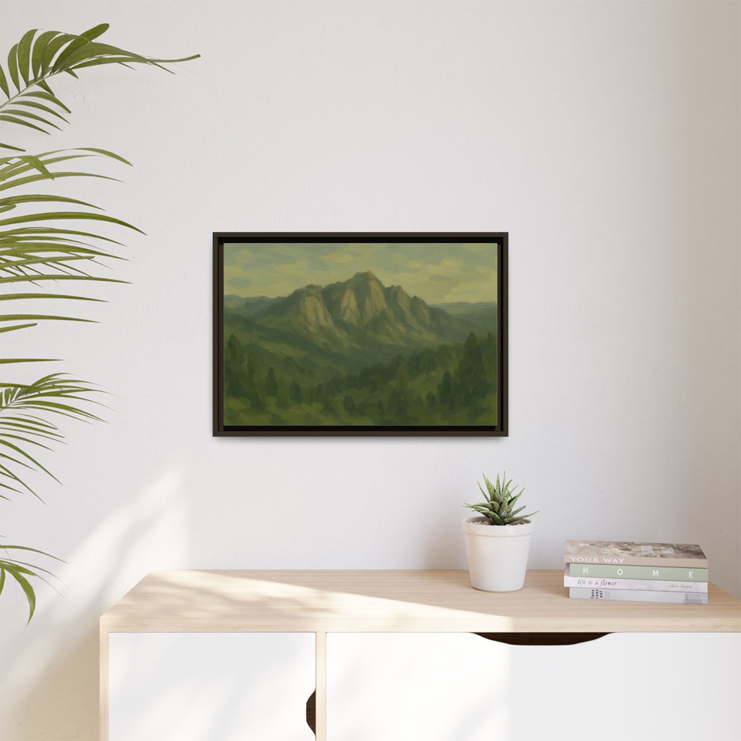 Green Mountains - Framed Canvas