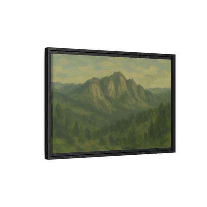 Green Mountains - Framed Canvas