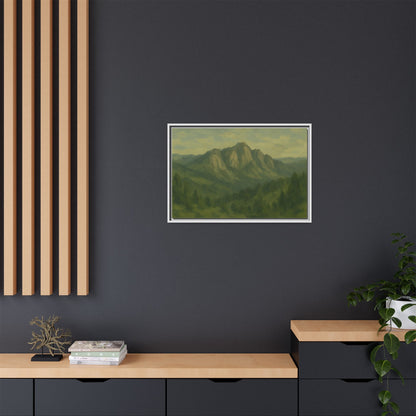 Green Mountains - Framed Canvas