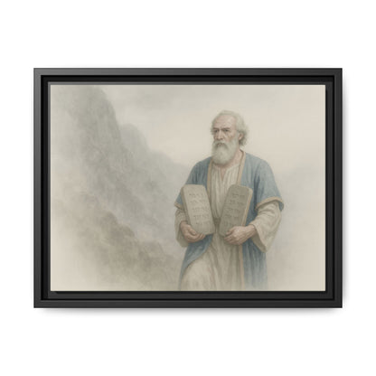 Moses Comes Down from the Mountain - Framed Canvas