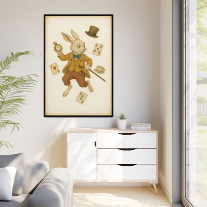 The White Rabbit - Framed Canvas