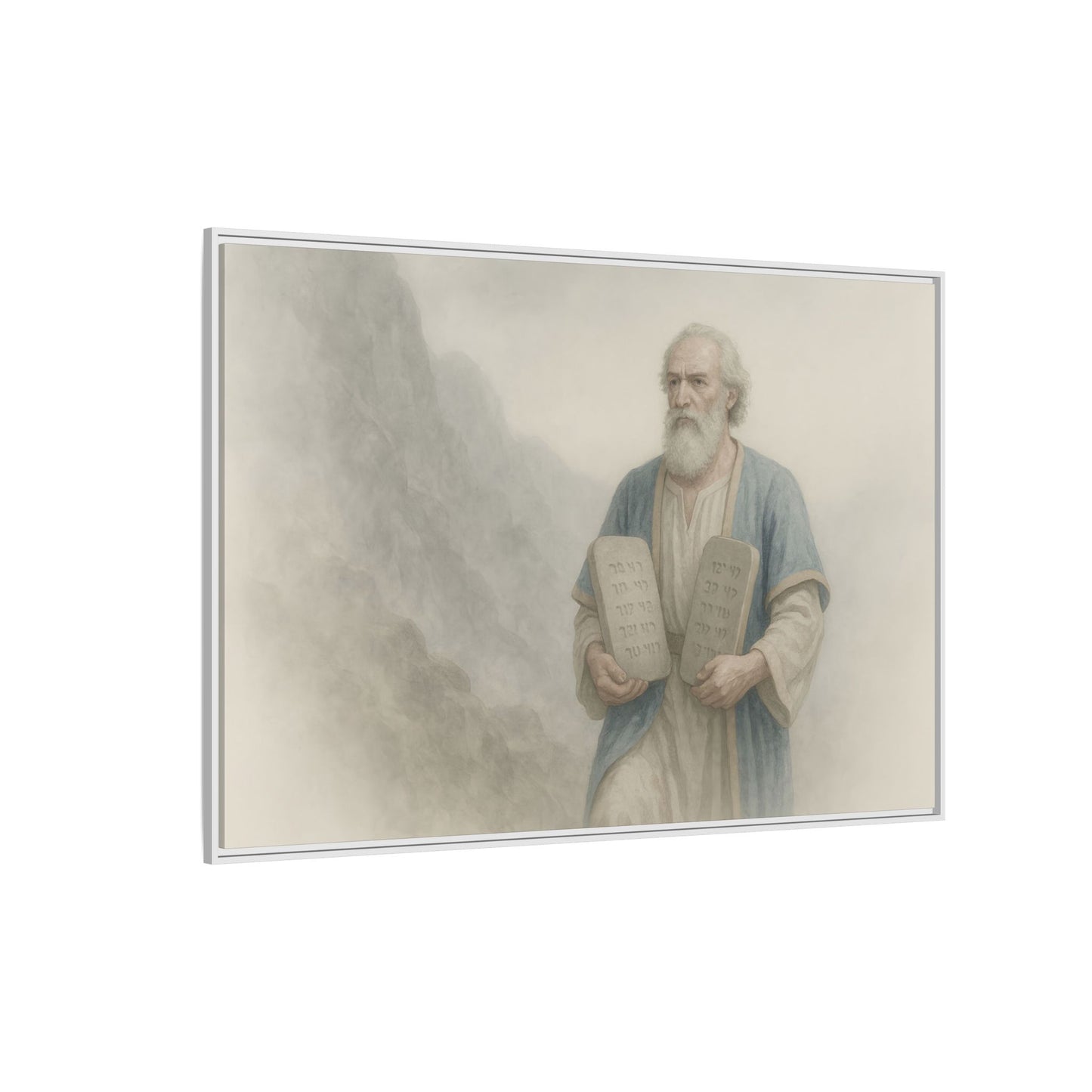 Moses Comes Down from the Mountain - Framed Canvas