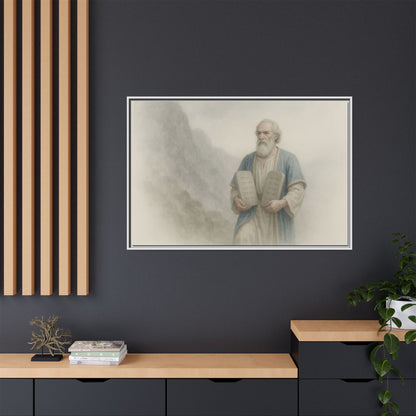 Moses Comes Down from the Mountain - Framed Canvas