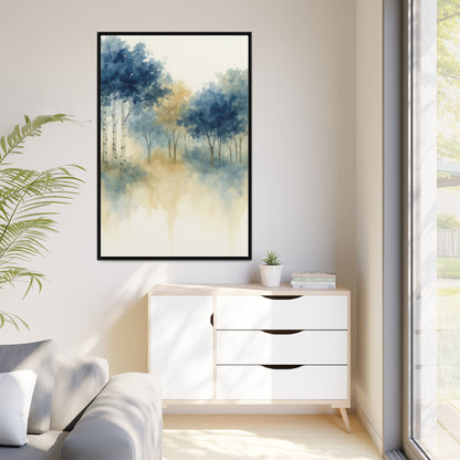 Floating Aspen and Birch Forest - Framed Canvas