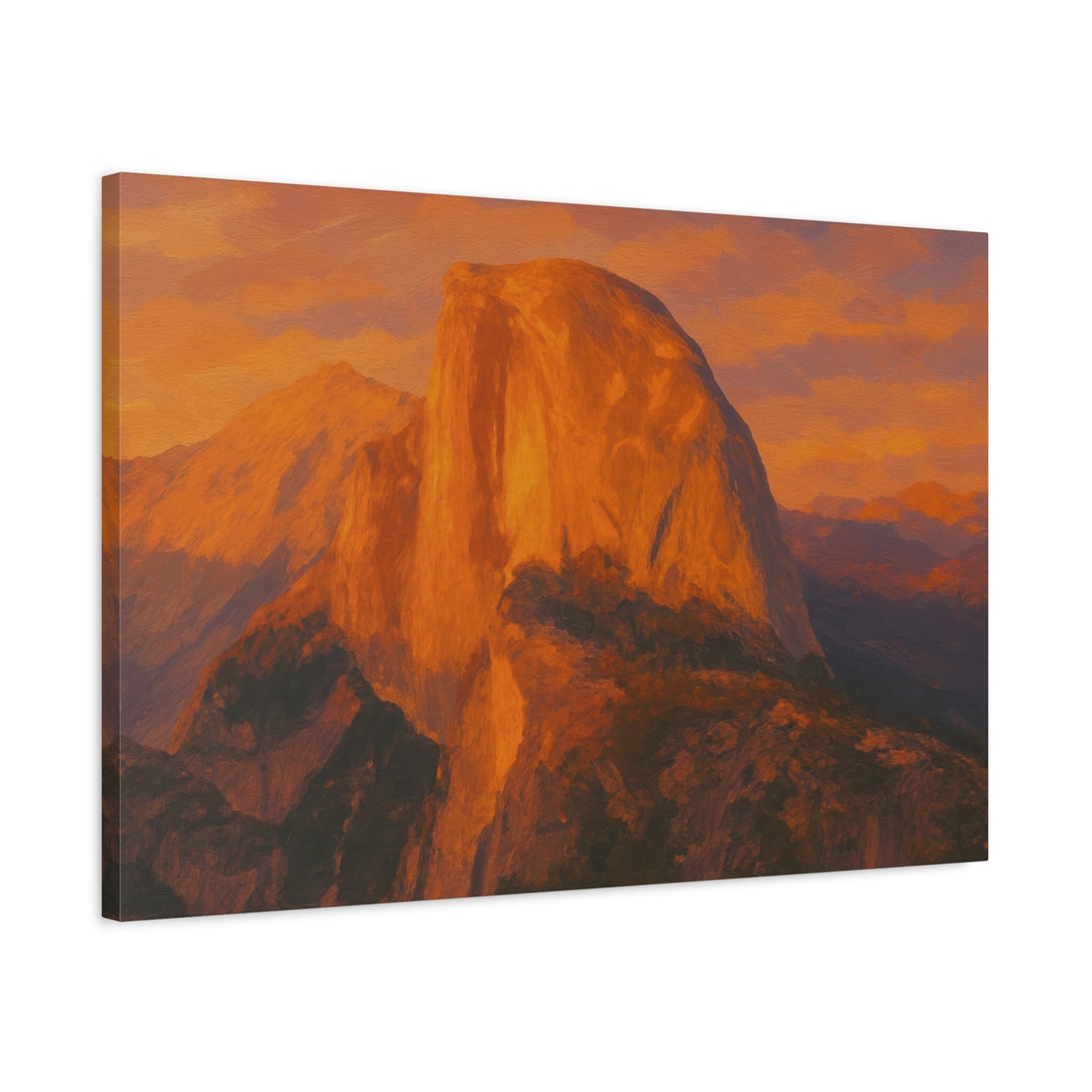 Sunset Over Half Dome Canvas
