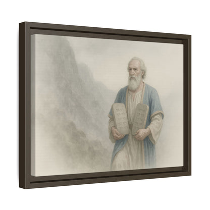 Moses Comes Down from the Mountain - Framed Canvas